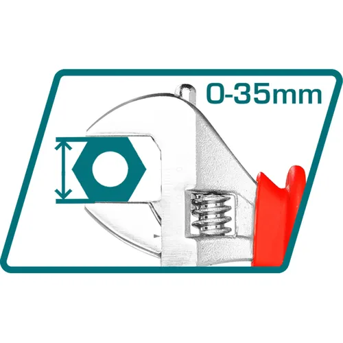 Klíč elektrikářský nastavitelný, 250mm, 1000v, industrial, crv TOTAL THIADW101