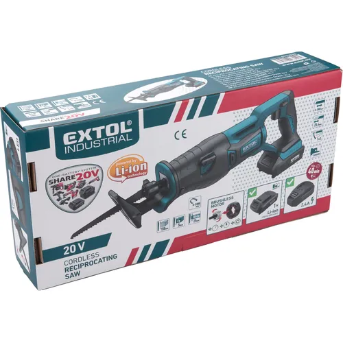 Pila ocaska aku share20v, brushless, 2ah EXTOL INDUSTRIAL 8791820