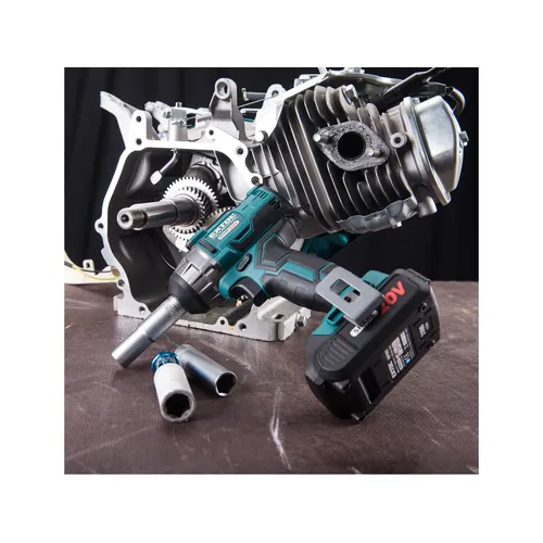 Utahovák rázový 1/2" aku share20v, 250nm, brushless, 2ah EXTOL INDUSTRIAL 8791810