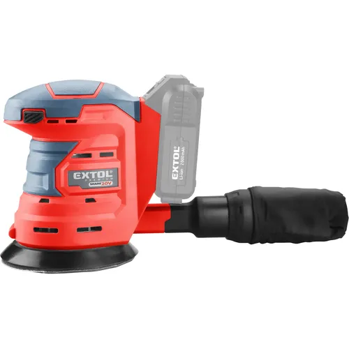 Bruska excentrická aku share20v, 125mm, bez baterie a nabíječky EXTOL PREMIUM 8891847