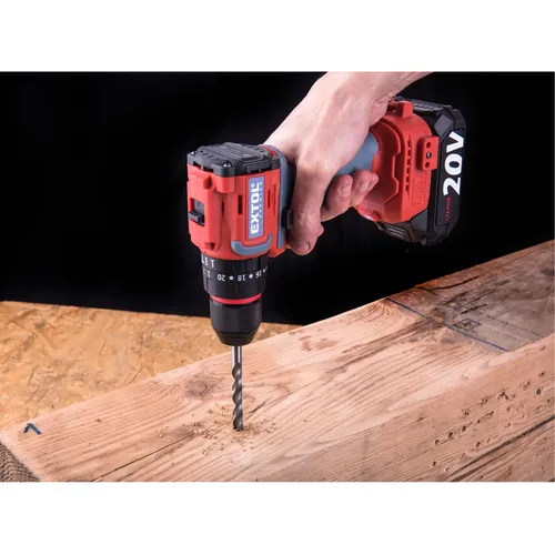 Vrtací šroubovák aku s příklepem share20v, 50nm, brushless, 2ah EXTOL PREMIUM 8891808