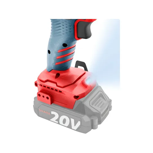 Vrtací šroubovák aku s příklepem share20v, 50nm, brushless, bez baterie a nabíječky EXTOL PREMIUM 8891807