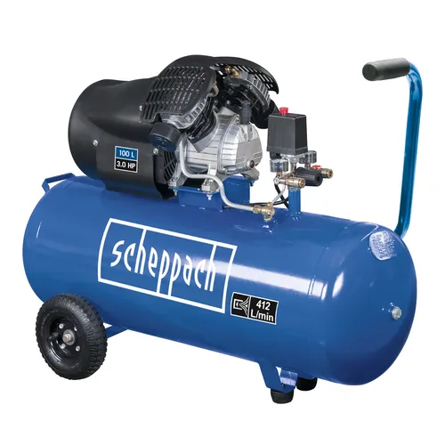 Scheppach HC 120 DC dvouválcový olejový kompresor 100 l / 10 bar