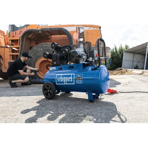 Scheppach HC 550 TC tříválcový olejový řemenový kompresor 100 L / 10 bar