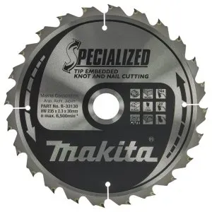 Makita B-33130 kotouč pilový dřevo SPECIALIZED se zapuštěnými zuby 235x2.3x30mm 24Z = old B-09444