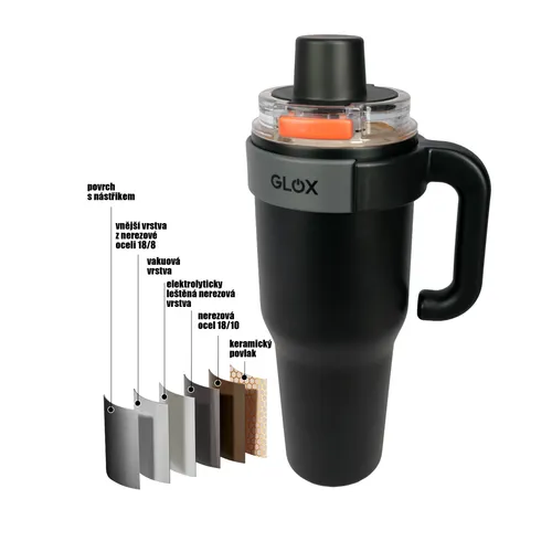 Termoláhev 1,2 l černá Glox 2032B