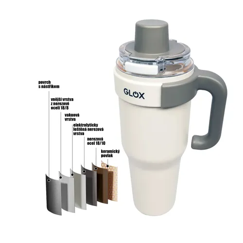 Termoláhev 1,2 l béžová Glox 2032V