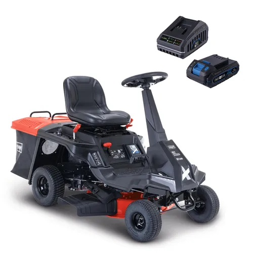 Scheppach MR 230-61 travní rider 61 cm s zadním a bočním výhozem a mechanickou převodovkou