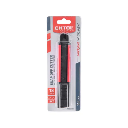 Nůž ulamovací kovový s výztuhou, 18mm, auto-lock EXTOL PREMIUM 8855026