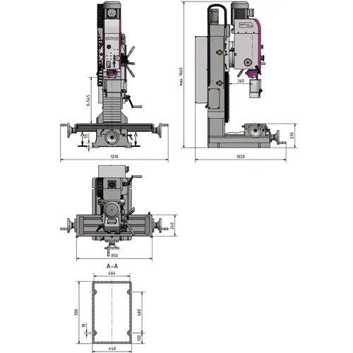 Vrtačko-frézka OPTImill MH 50 G 3338181 Optimum