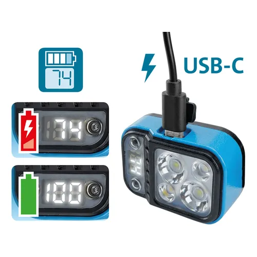 Čelovka 200lm, xpg, usb nabíjení EXTOL LIGHT 43189