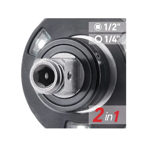 Utahovák rázový 2v1 (1/4" a 1/2") aku share20v, 430nm, brushless, 2ah EXTOL INDUSTRIAL 8791870