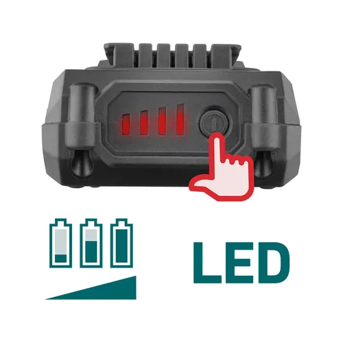 Utahovák rázový 2v1 (1/4" a 1/2") aku share20v, 430nm, brushless, 2ah EXTOL INDUSTRIAL 8791870