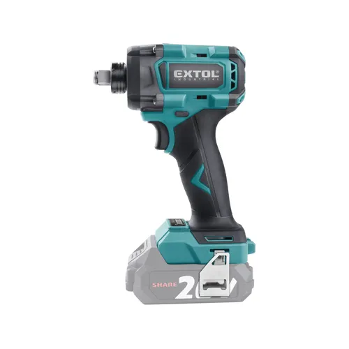 Utahovák rázový 2v1 (1/4" a 1/2") aku share20v, 430nm, brushless, bez baterie a nabíječky EXTOL INDUSTRIAL 8791871
