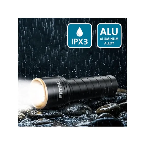 Svítilna 300lm, white laser led, zoom, usb nabíjení EXTOL LIGHT 43149